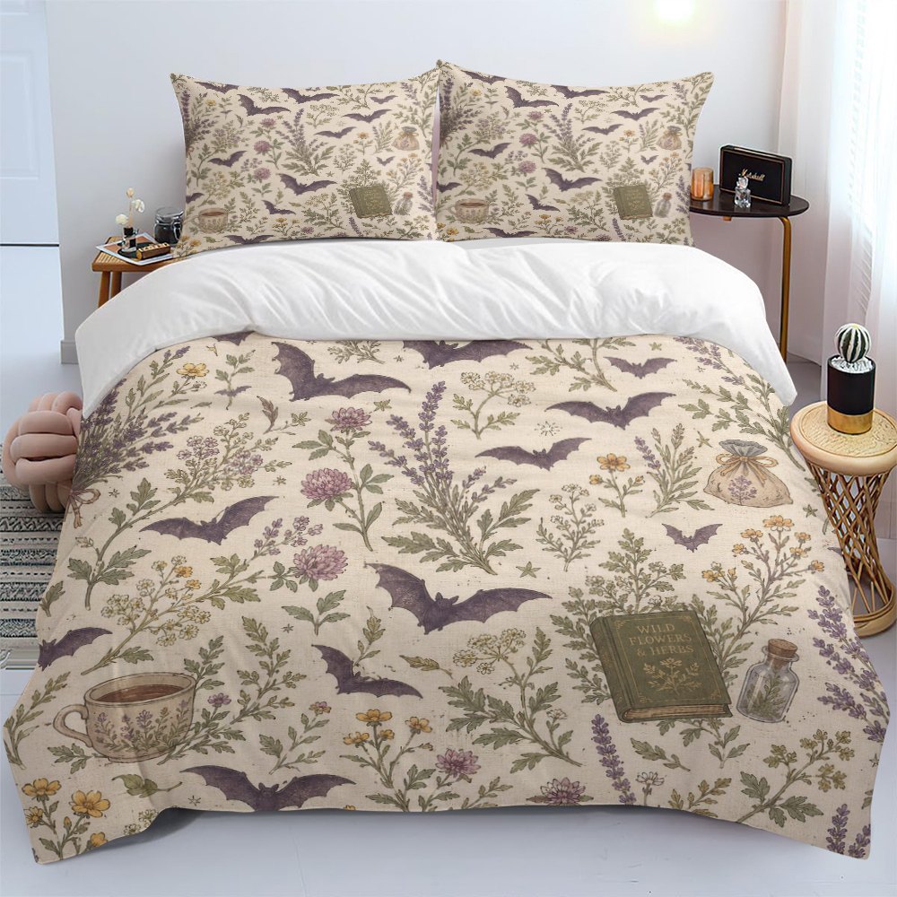 Bat and Herbal Plant Print Qui - đánh giá và giá Herbal Queen