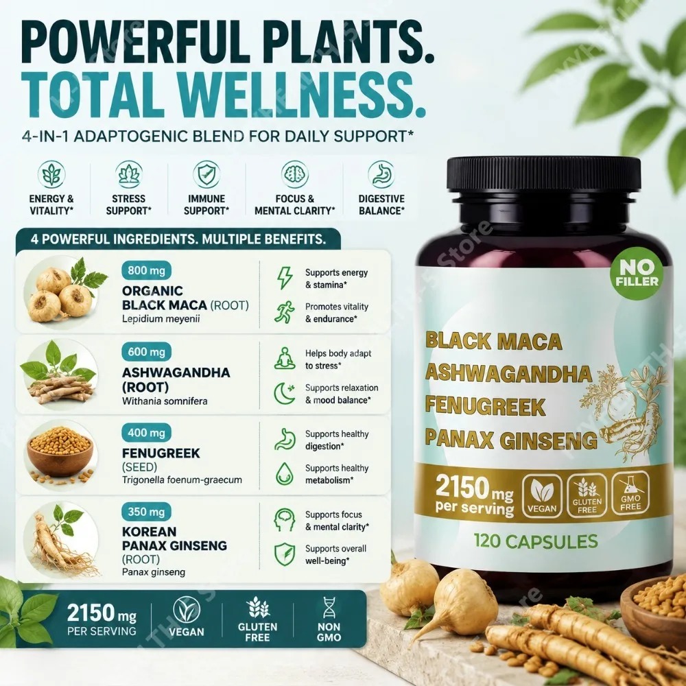 4-in-1 Organic Black Maca Root - đánh giá và giá Herbal Queen