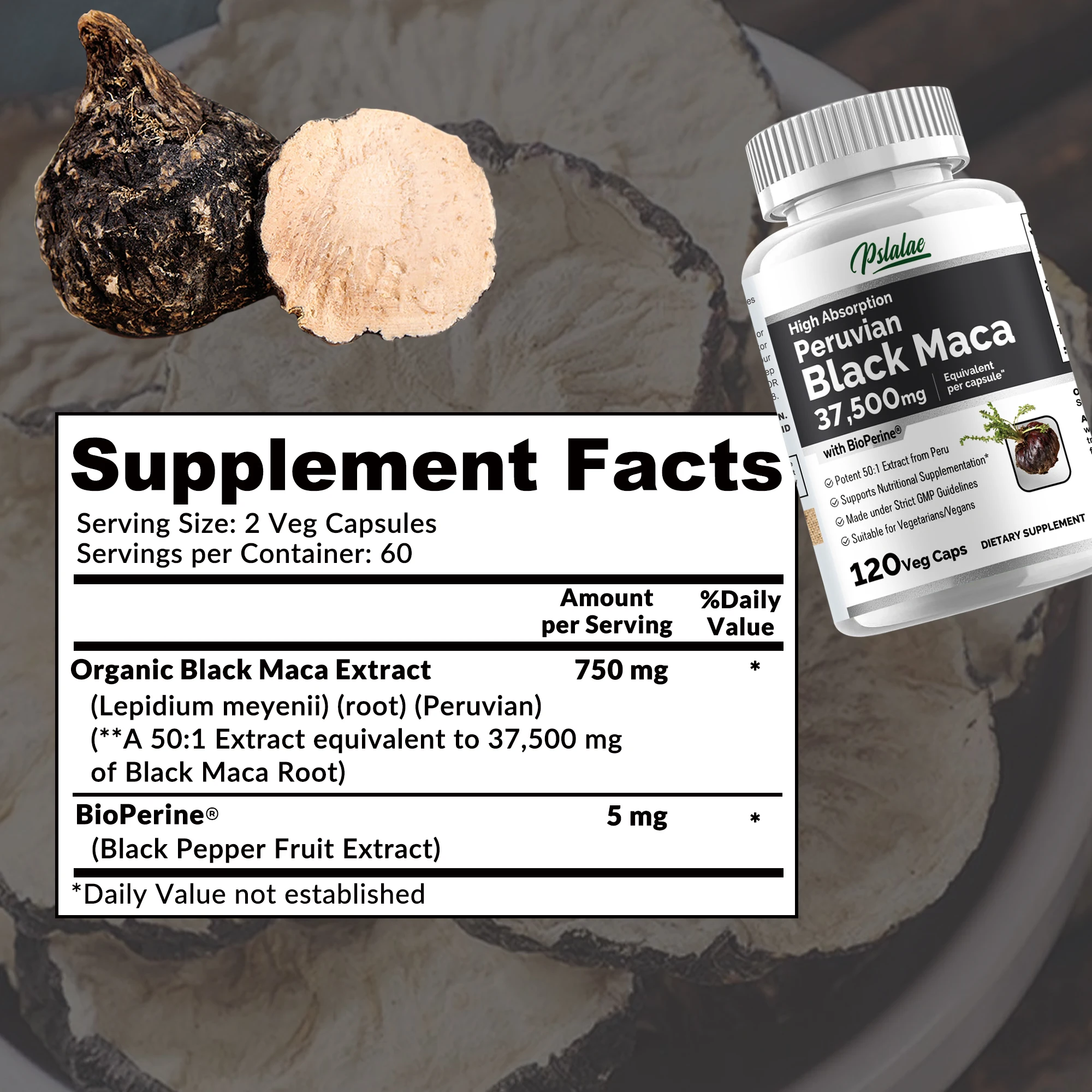 Black Maca 37500mg - Relieve S - đánh giá và giá Herbal Queen