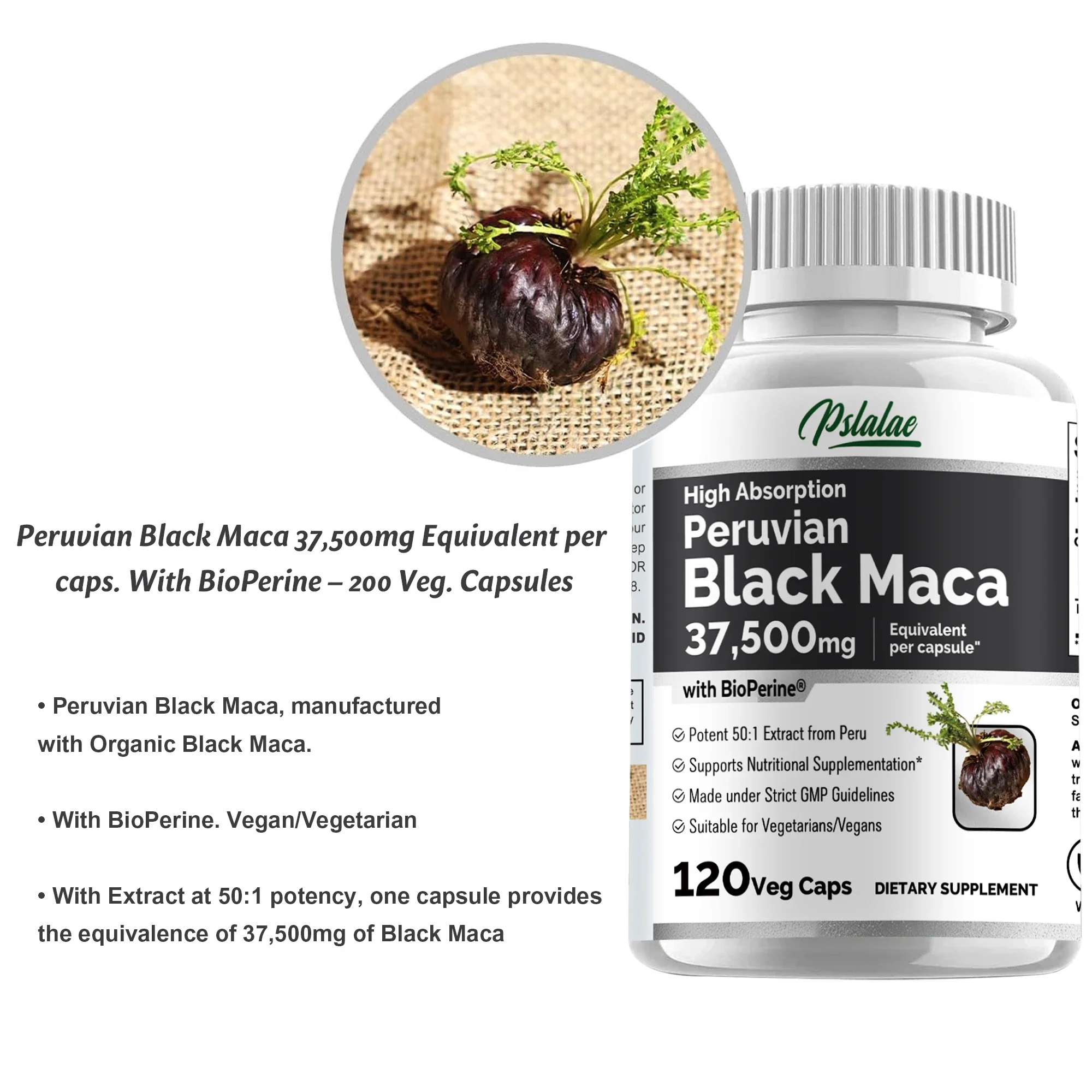 Black Maca 37500mg - Relieve S - đánh giá và giá Herbal Queen